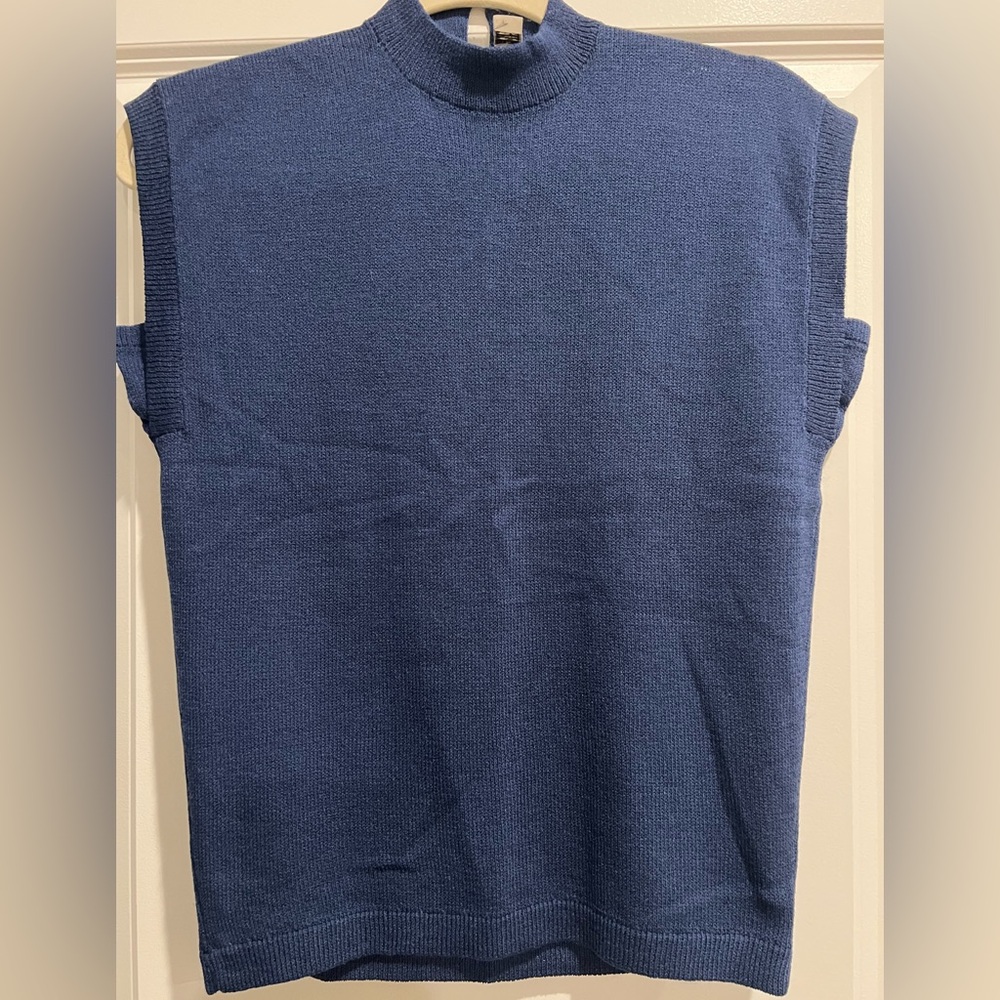 St John Sportswear Navy Sleeveless Sweater